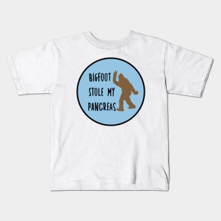 Bigefoot Stole My Pancreas Blue Sky Kids T-Shirt